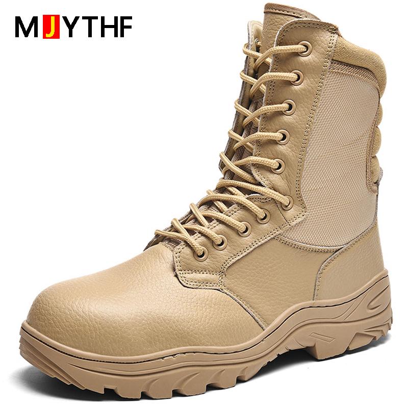 SJFYB Wasserdichte Wander- Und Arbeitsstiefel,ilitärische Taktische Stiefel Für Herren,Leichte