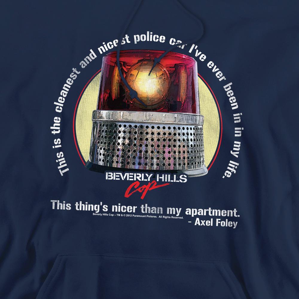 Beverly Hills Cop Mens Nicest Police Car Hoodie