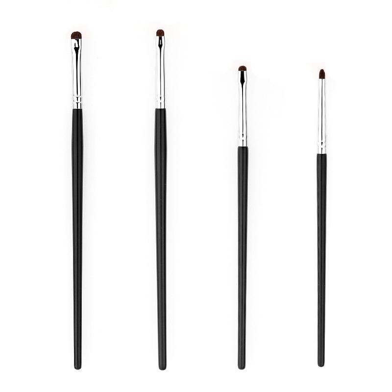 4 Stück Feine Lidschattenpinsel Verwischen Präzision Eyeliner Verwischen Make-up Pinsel Augenlid Highlighter Liegender Seidenwurm Make-up Pinsel Werkzeuge