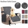 1Seater Quilted Recliner Sofa Cover Wear Resistance Armchair Slipcover Dogs Pets Kids Reclining Chair Cover With Pocket For Home