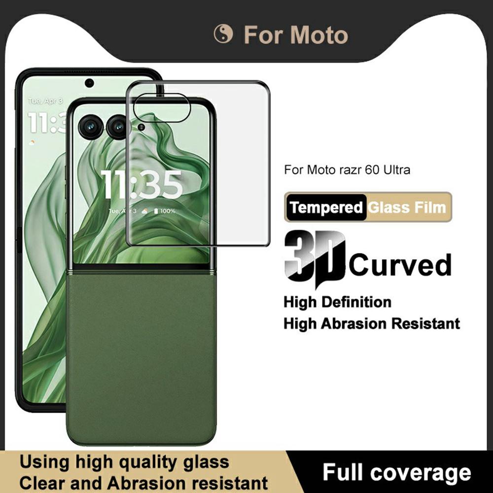 IMAK For Motorola Razr 60 Ultra 5G Back Tempered Glass Full Screen Protector 3D Curved Edge Rear Film