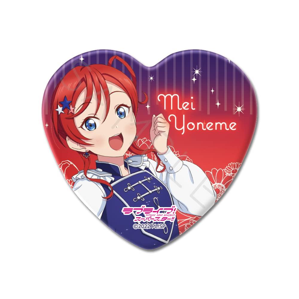 SYNC INNOVATION XG Mei Yonejo 2nd Edition Can Badge H52mm x W57mm  Love Live! Superstar!!  Heart-Shaped SYNC-LLSP2HKB-XG
