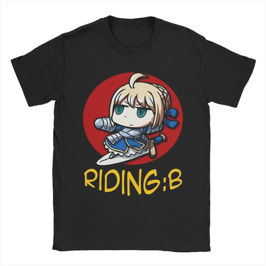 Saber Arthur Pendragon Fate Stay Night Tshirts Men Cotton Tops Novelty Round Neck Short Sleeve
