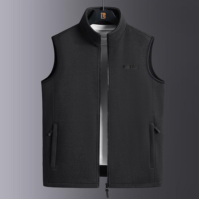 Men's Lambswool Fleece Vest: Warm, Versatile, Sleeveless Outerwear for Autumn and Winter