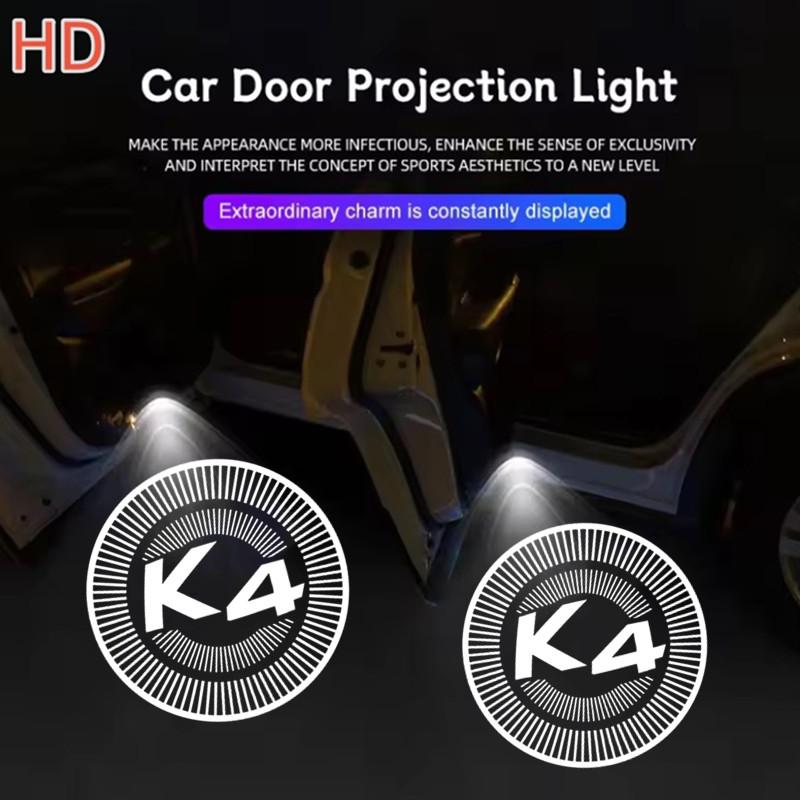 2pcs Car Door Projector Lamps 3D Welcome Shadow Lights For KIA Sorento Ceed K3 K2 K8 K5 K9 GT Line Car Accessories