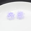 Resin Transparent 3D Flower Big Stud Earring for Women Personality Creative Lovely Simple Wedding Jewelry Girl Gift Brincos