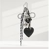 Bag Purse Decor Glossy Leather Pearl Bow Keyring Y2k Long Tassel Love Heart Backpack Pendant Bag Charms