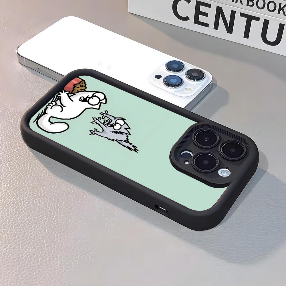 S-SIMONSE-C-CAT Phone Case For IPhone 17 Air 16 E 15 14 Plus 13 12 11 Pro Max Silicone Soft Case