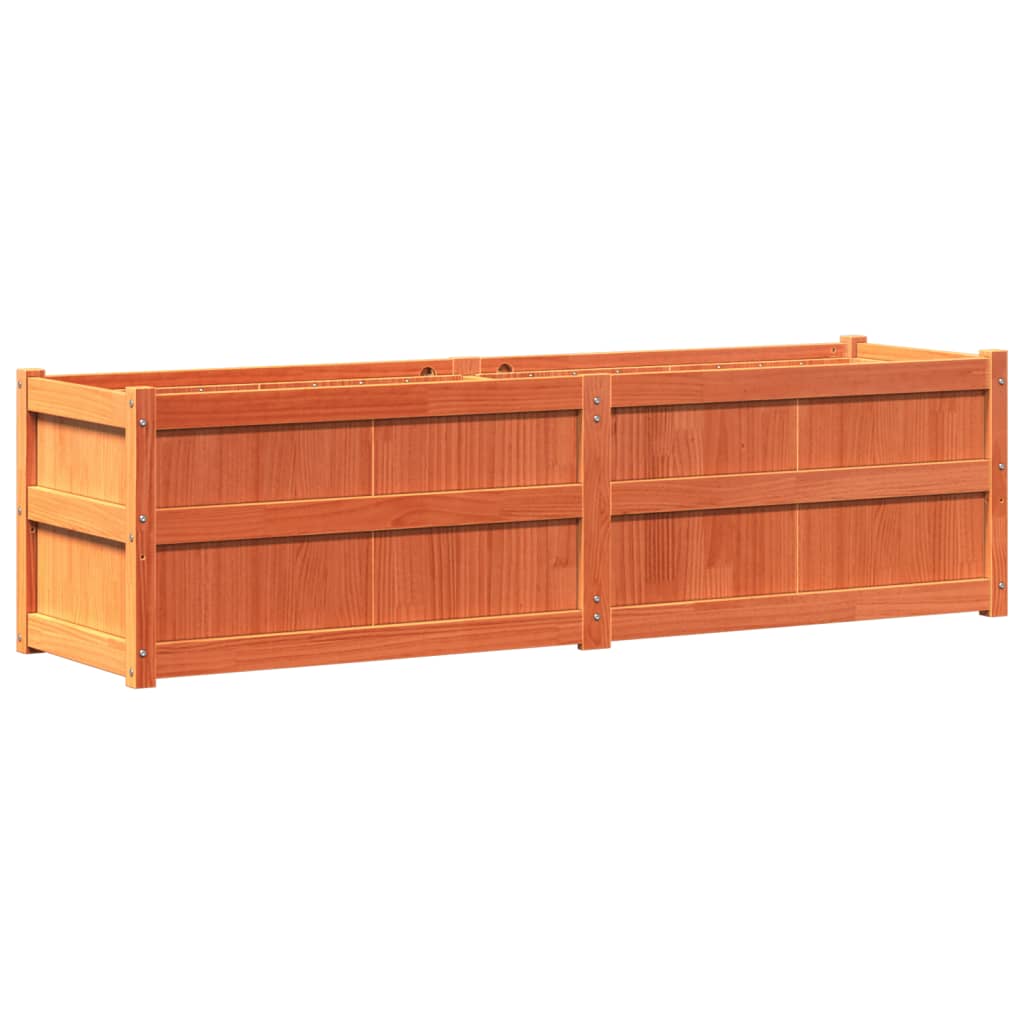 Plant Box Wax Brown 180 x 50 x 50 cm Solid Pine Wood