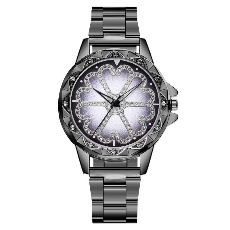 

Времена приходят и уходят, модные женские часы с кружевом и бриллиантами, женские часы, кварцевые часы со стальным ремешком, часы чёрный