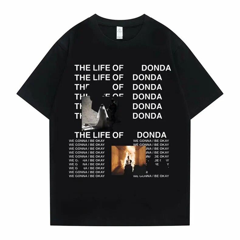 

Футболка Kanye West Pablo THE LIFE OF DONDA Graphics футболка унисекс модная повседневная футболка с круглым вырезом унисекс женская футболка в стиле хип-хоп уличная футболка