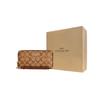 COACH Coated Canvas Wallet Clutch Women's Rosewood C4452-IME74