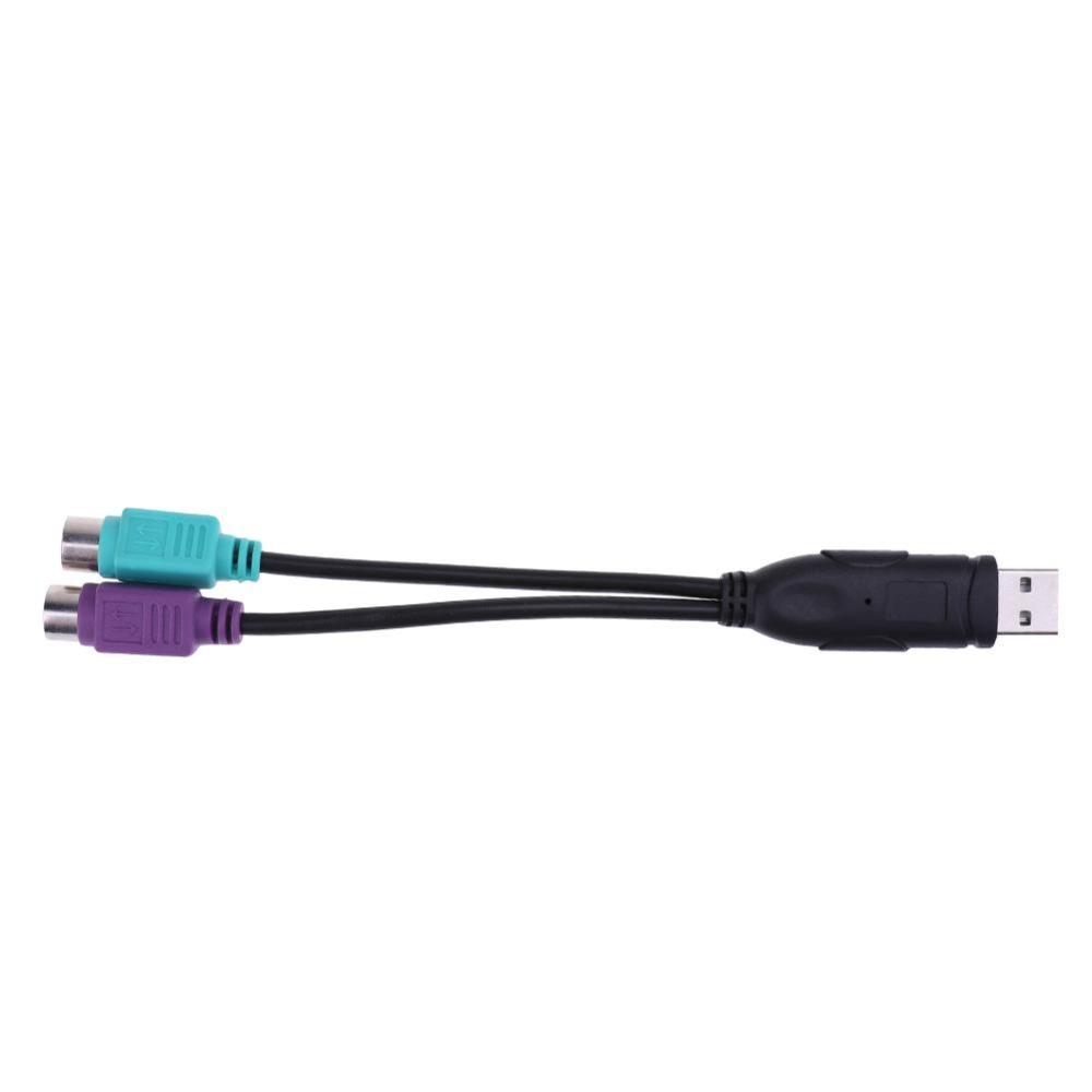 Line Extension 6 Pin PS2 Adapter USB To PS2 Cable USB Male To 6 Pin Female Converter Cable