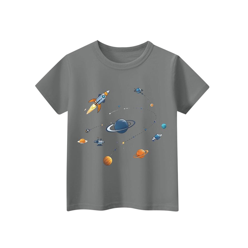 Children's Short Sleeve Neck T-Shirt Animal Print Daily Casual Top