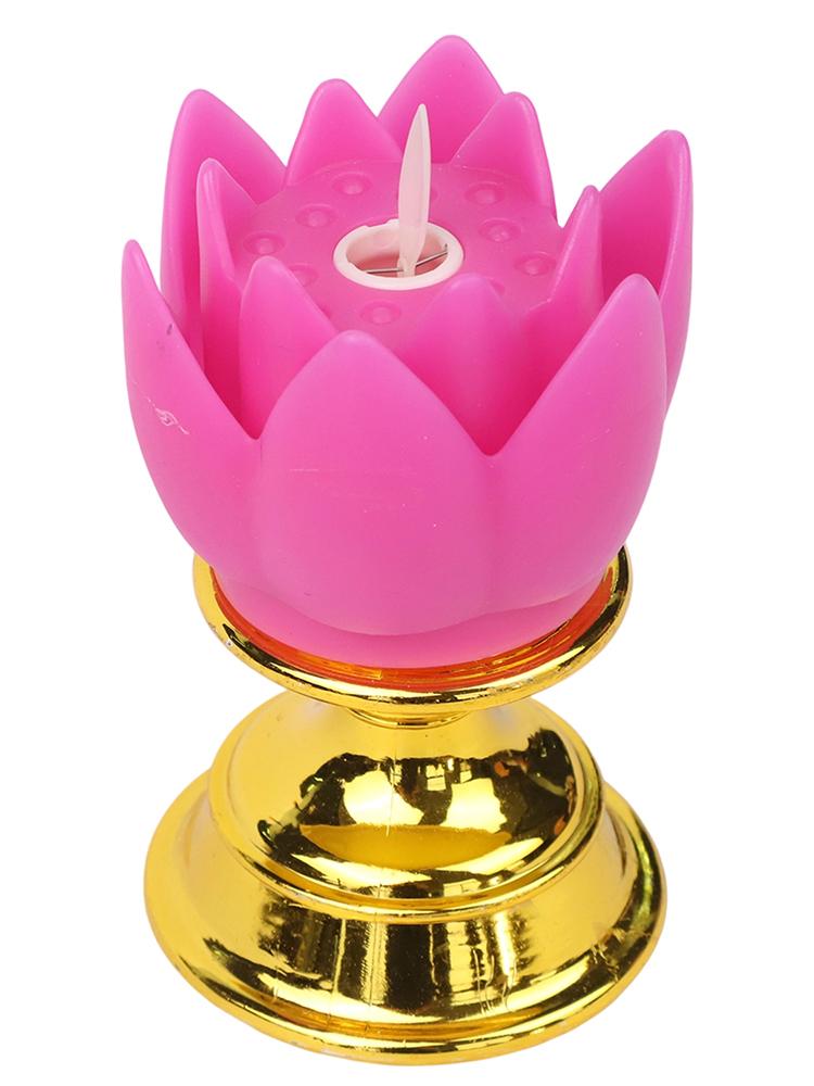 8*8*14cm LED Candle Lamp Colorful Lotus Lamp Decoration Colorful Decoration Meditation Ornament Spiritual Symbolism