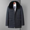 Lambskin Cotton-Padded Jacket for Middle-Aged Men and Seniors