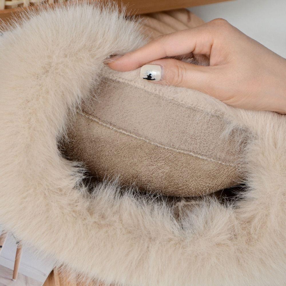 Korean Style Fluffy Fur Hat Warm Mink Fur Fisherman Hat Fashion Winter Hat Ski