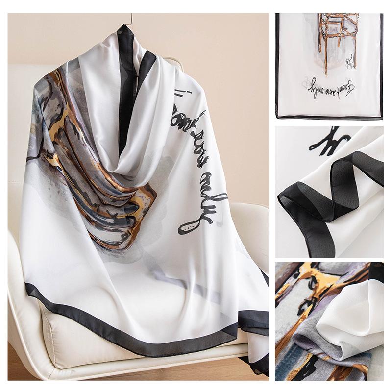 Summer Shawl Scarf Long Strip Sun Protection Versatile Fashion Women's Scarf for Outerwear