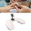 Nail Arm Rest for Nail Tech with Phone Holder U Shaped Manicure Hand Rest Tilted for Salon Home Use White