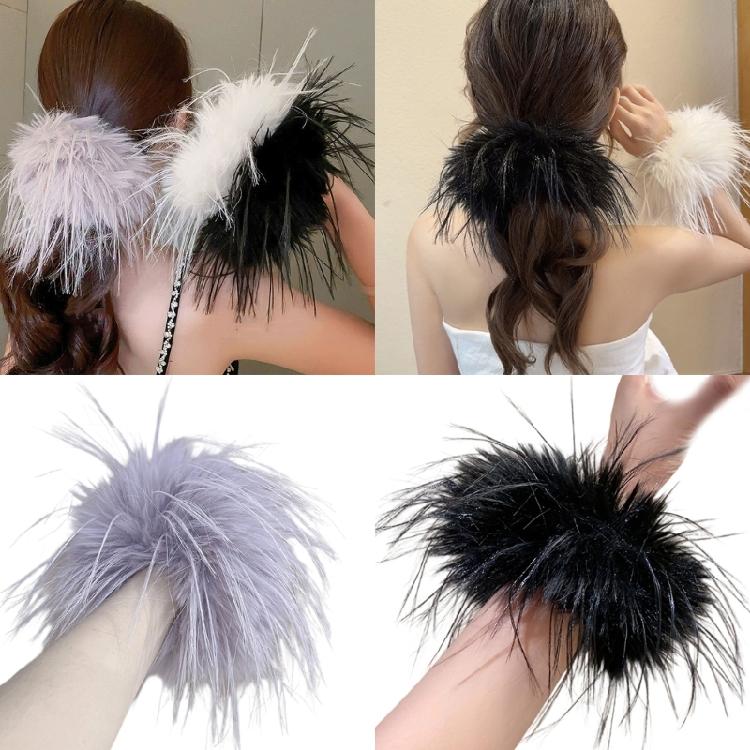 Chouchous Plumes Surdimensionnés Bandes Cheveux Respirantes Accessoire Cheveux Mode Pièce Cheveux Pour Fête Entretien Facile