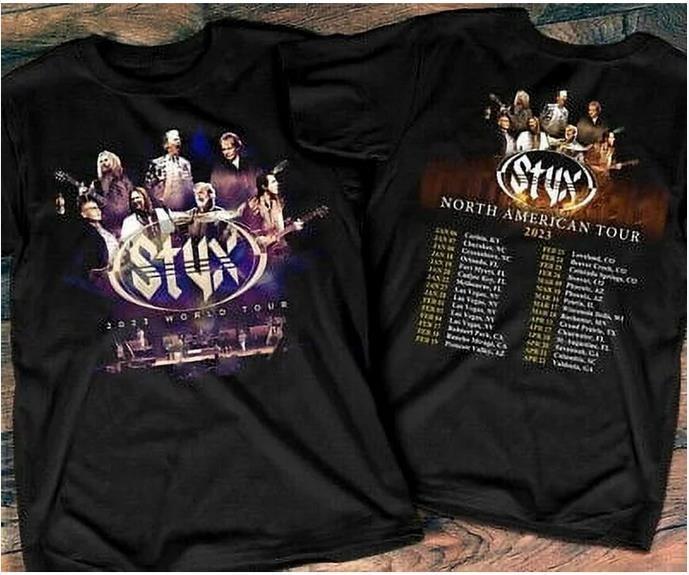 Styx Tour Concert T-Shirt  North American Tour 2025 Unisex T-Shirt XL
