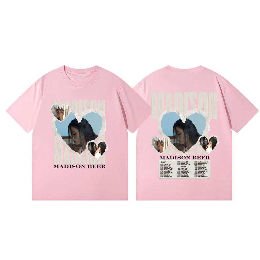 Madison Beer The Locket Tour 2026 Graphic T Shirts Men Women Fashion Aesthetic Tshirts Summer Casual Loose Short Sleeve Tshirt