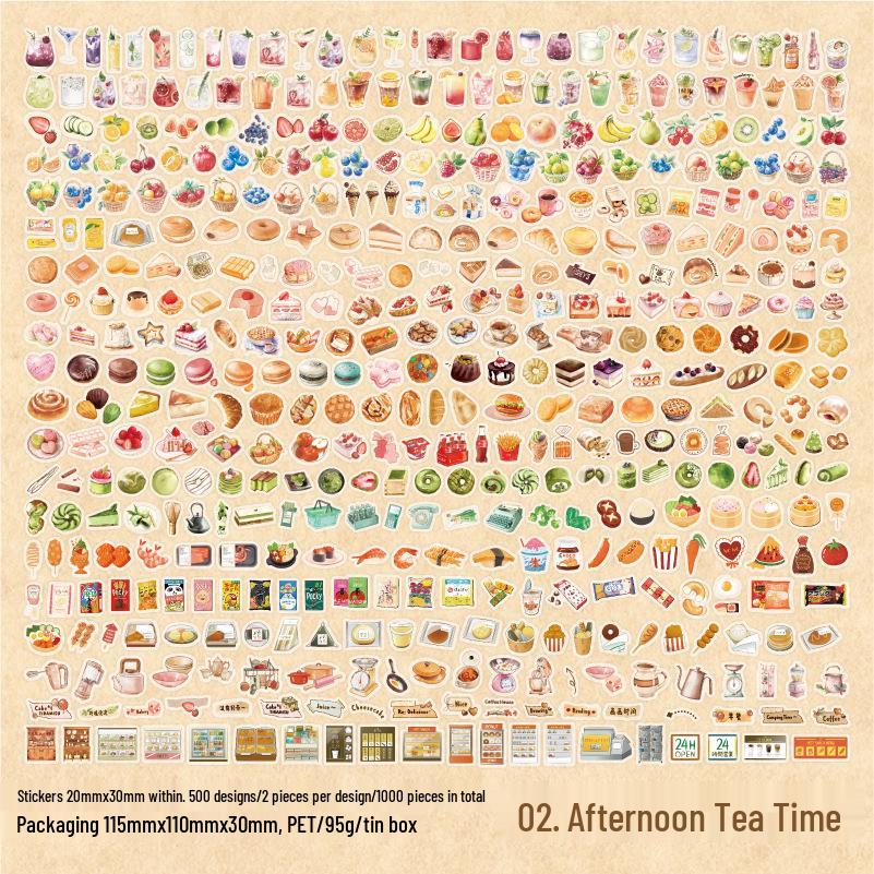 

Наклейки для послеобеденного чая и кофе: Маленькие узоры для украшения дневника своими руками