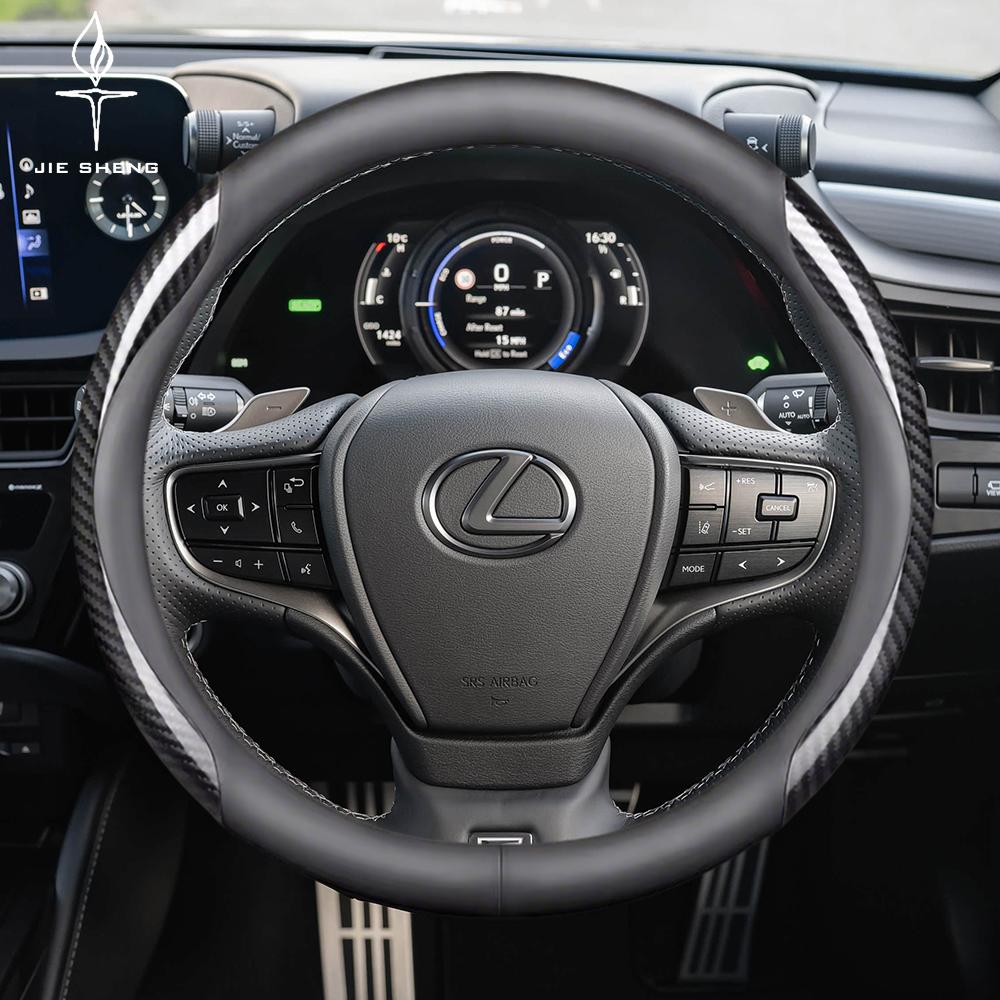 Carbon Fiber Leather Car Steering Wheel Cover For Lexus NX RX GS GX IS LS LX RC ES UX CT200h ES300 RX330 RX300 GS300 IS250 IS200