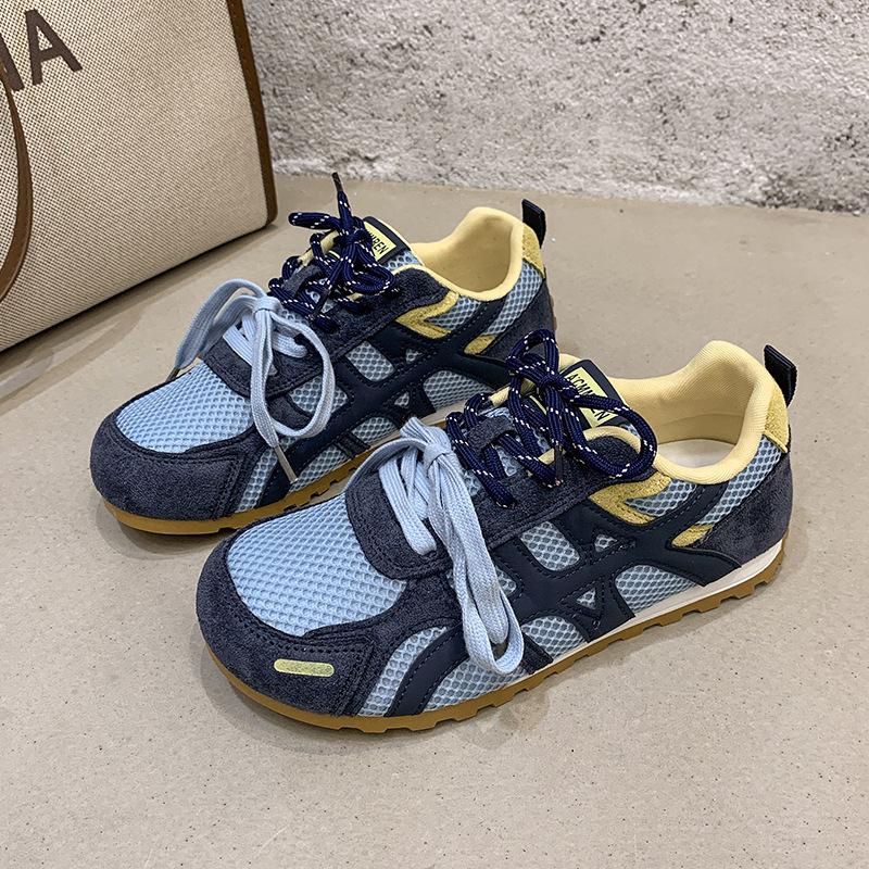 Height-increasing sports moral training shoes women's summer fashion mesh lace-up new breathable 2025 casual versatile Forrest Gump shoes