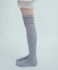 MILLO WOMEN Sheer Drawing Knee Socks [Ash Blue]