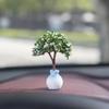 New Mini Tree Car Ornaments Center Console Decoration Car Mounted Plant Accessories Simulated Flower Decoration Cute Ornaments