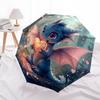 Dragon Pattern, Automatic Folding Umbrella, Portable and Foldable Design, 8 Ribs, a Christmas or Birthday Gift.