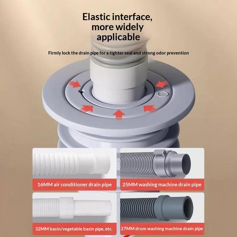 Silicone Bathroom Sewer Seal Ring Kitchen Sink Sewer Pipe Plug Washing Machine Anti-Odor Leakage Floor Drain Seal Connector Plug