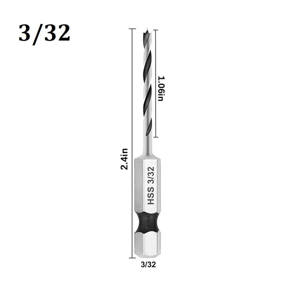 Drill Bit Quick Change Silver 6.35mm For Woodworking