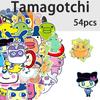 54 Cute Cartoon Tamagotchi Stickers for Skateboards, Stationery, and Notebooks - DIY Decorative Set