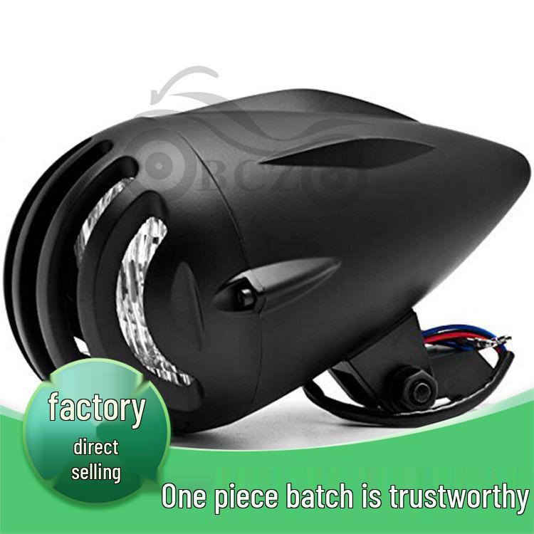 Harley Motorcycle Retro Crash Bars & Bullet Headlight Assembly Racer Style