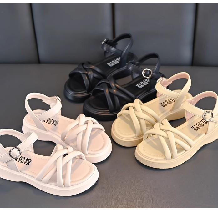 Girls' Fashionable Summer 2026 Soft Sole Sandals – Princess Style for Students, Middle & Big Kids