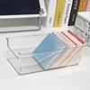 Transparent Plastic Desktop Organizer Box - Portable Storage for Household and Medicine Essentials