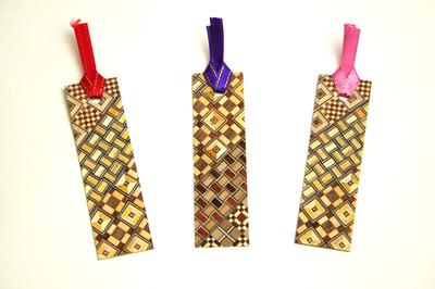 Marque-pages en parquet lot de 3