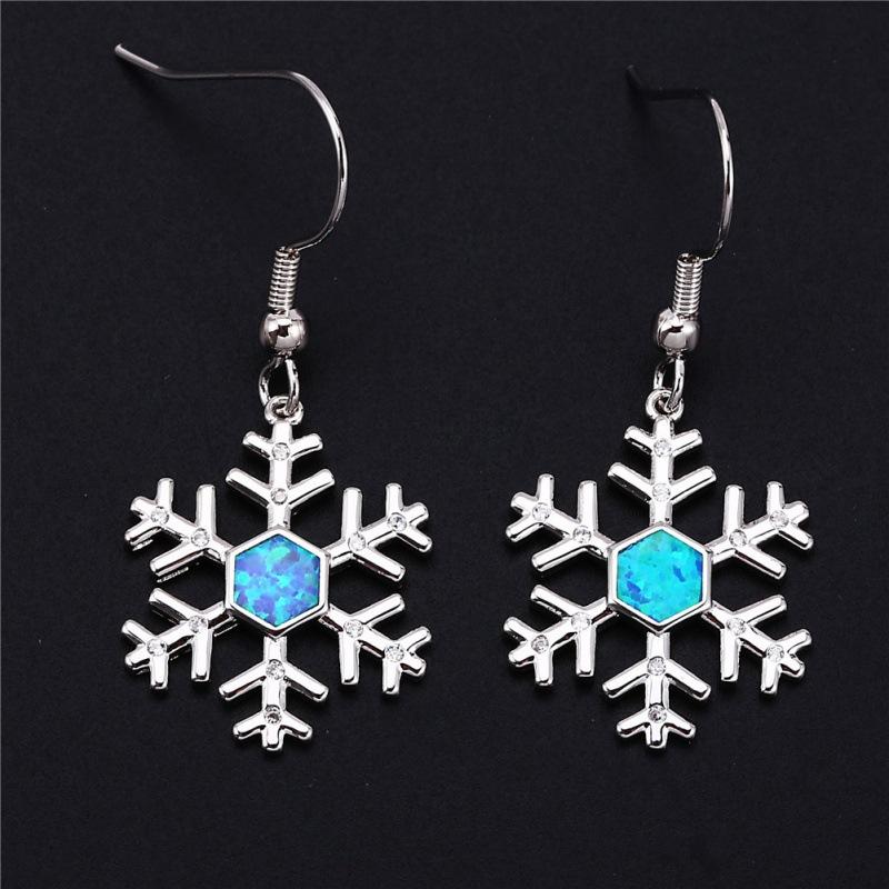 

Wishing Opal Snowflake Earrings Gentle