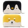 DAIVARNING Penguin and Shiba Inu Mini Wallet Card Large Credit Card Set of 2 Cases, Capacity, Accordion-Style Storage,