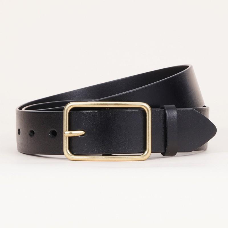 Womens Genuine Leather Belt With Pin Buckle Slim Fit Waist Cincher Jeans Casual Pants Vintage Minimalist Style