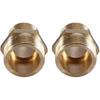 Brass Pipe Fitting,External Thread 3/4" To 1/2" Hex Nipple Reducing Male Pipe Water Tube Fitting Quick Set (Intensification)