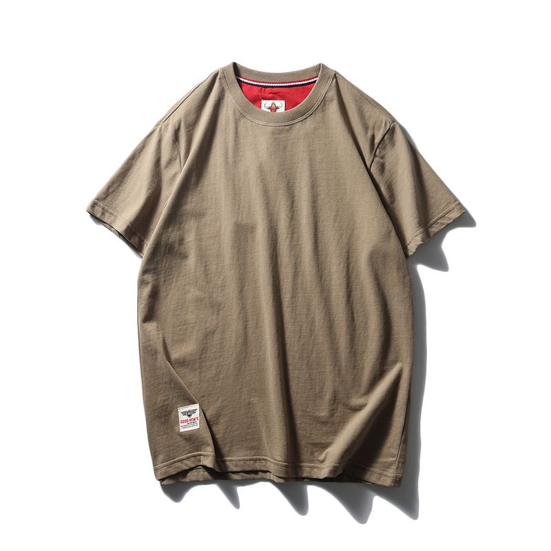 Heavy Weight Pure Color Export Export Men Short Sleeve T-Shirt