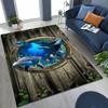 3D Illusion Breaking Wall Dinosaur Animal Series Rug for Bedroom Living Room Sofa Home Doormat Decor,Large Non-slip Floor Mat