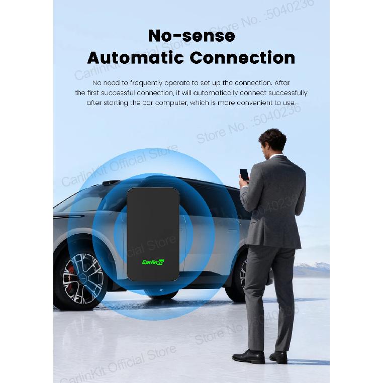 CarlinKit 5.0 C2Air Wireless Adapter Wireless CarPlay Android Auto Plug &Play 2.4Ghz&5.8Ghz WiFi BT Auto Connection For OEM Cars