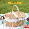 OEING Wicker Picnic and Storage Basket