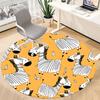 1pc Zebra Pattern Office Round Area Rug, Indoor Mat Suitable For Office, Under Office Chairs Bedroom Living Room Home Decor, Room Deco177