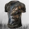 Size XXS-6XL Men's Summer Outdoor T-shirt Short Sleeve Pattern Cartoon Animal Printing Large Oversize Men's T-shirt Casual Tops