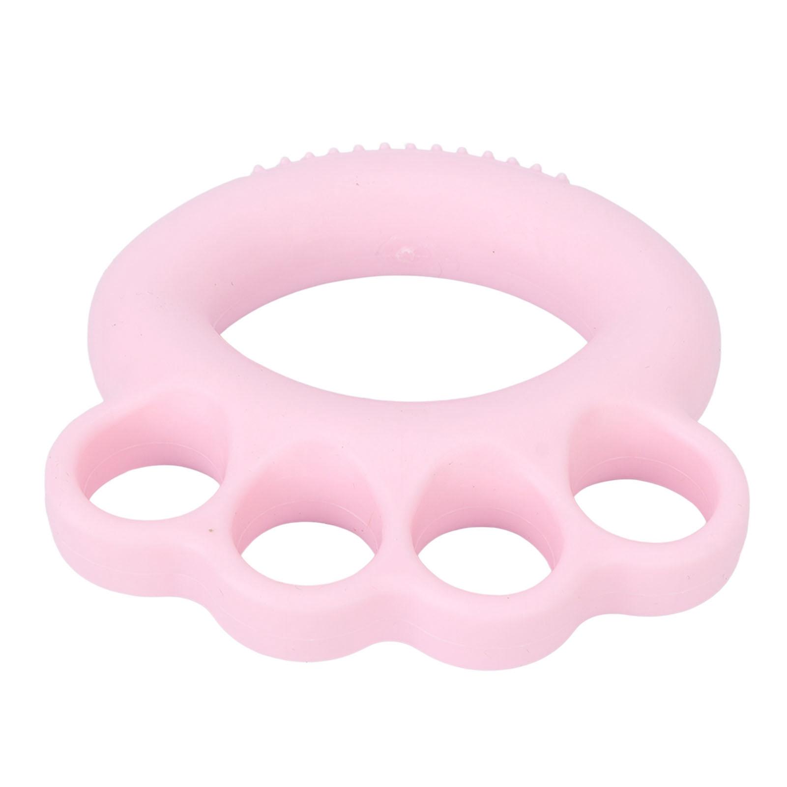 

Hand Grip Strengthener Improve Flexibility Elastic Finger Exerciser Ring Pink (10LB)